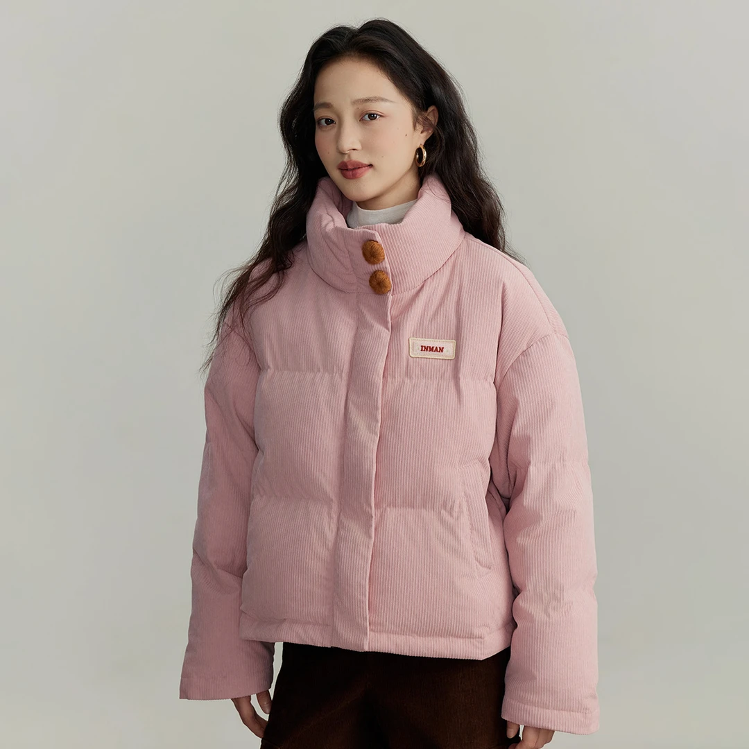 【绒扣温冬】新国标90绒25冬复古巴恩风保暖羽绒服立领宽松短款外套