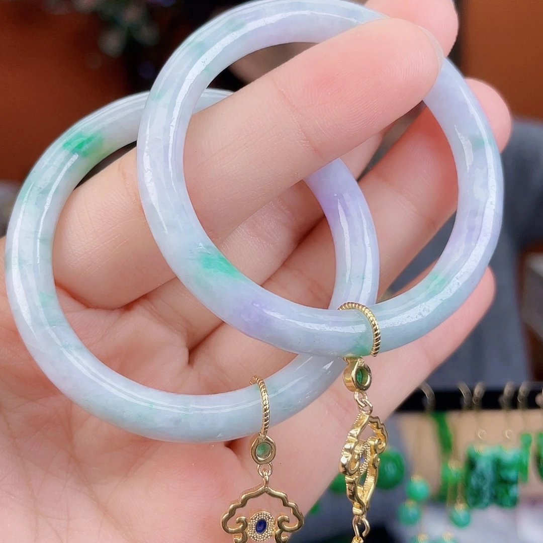 翡翠银S925镶嵌耳饰