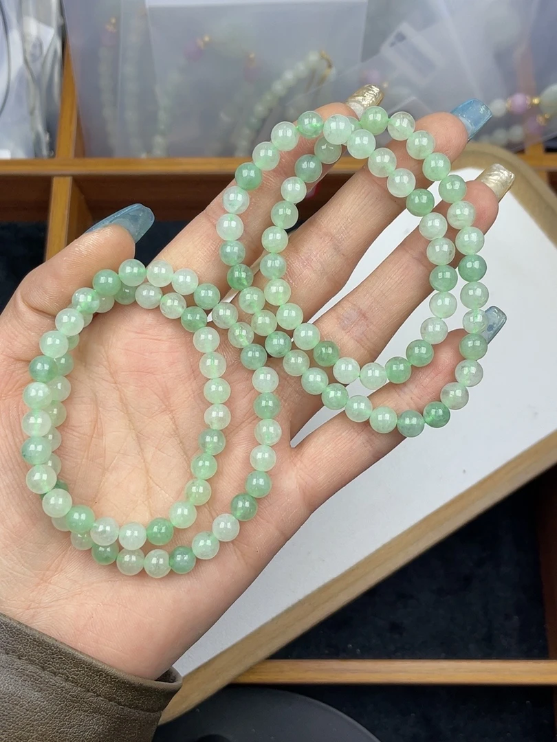 5K003翡翠冰葡萄肉手串（双圈）+（多样性发其一）