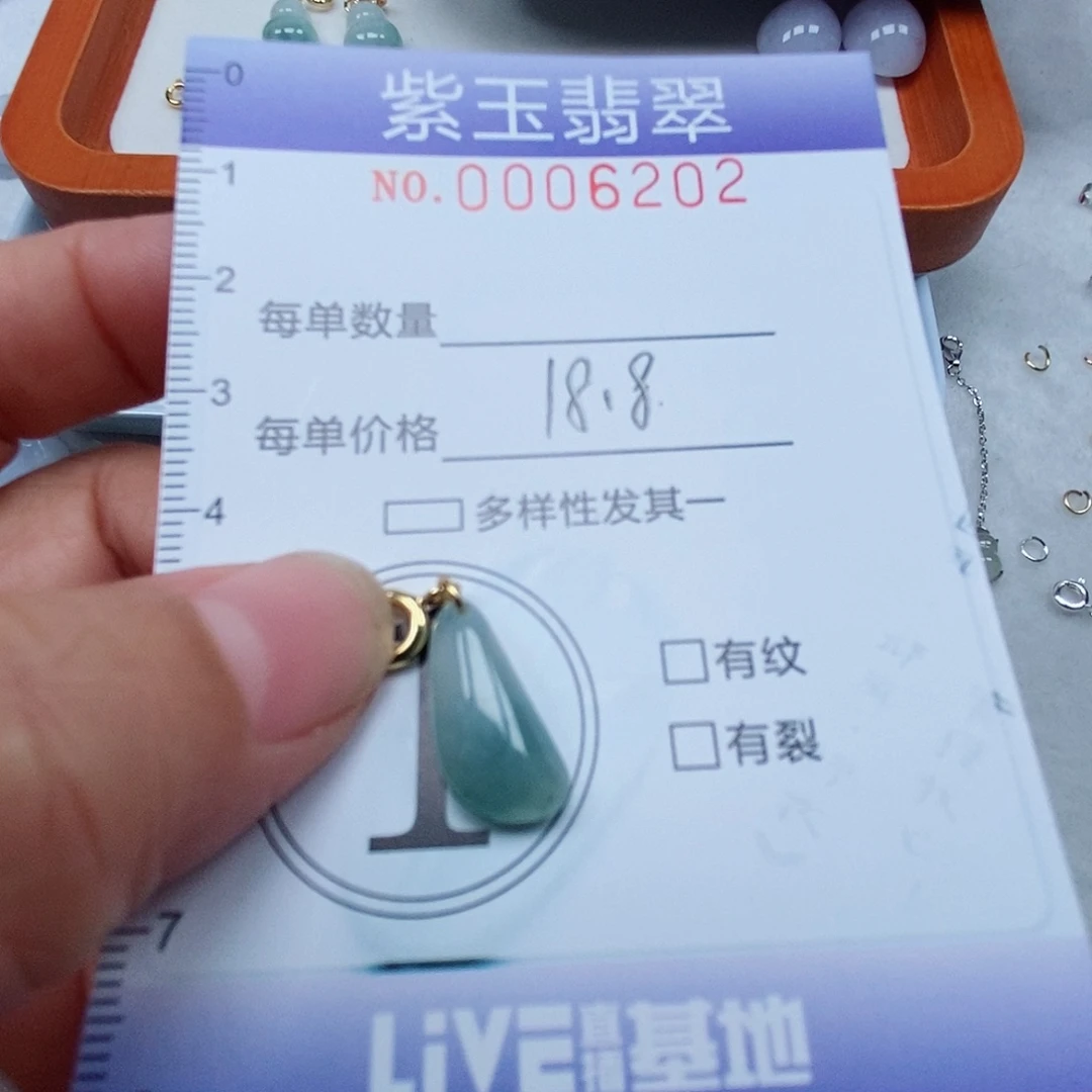 颈饰未镶嵌翡翠冰透飘花随行