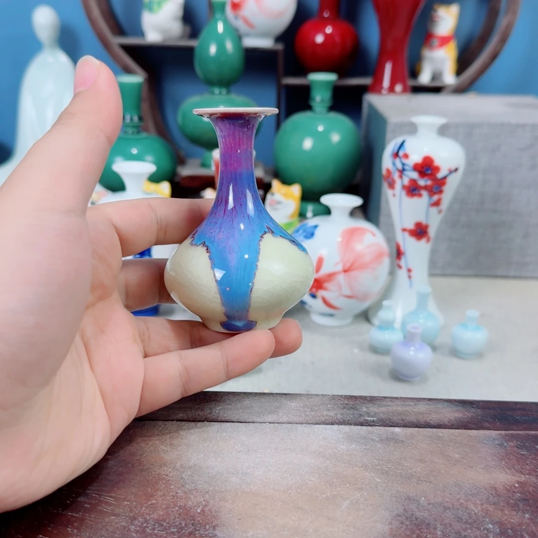 陶瓷手工小花器摆件