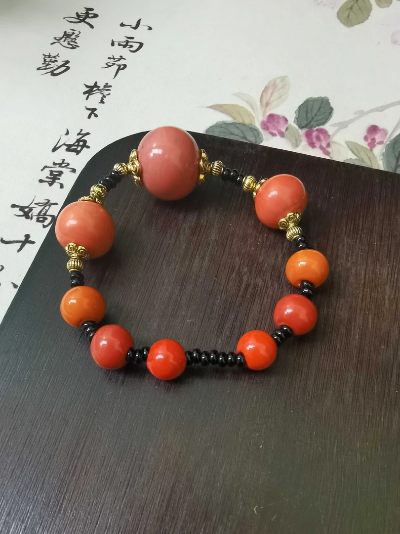 老琉璃百搭孩儿面手串（5011404）