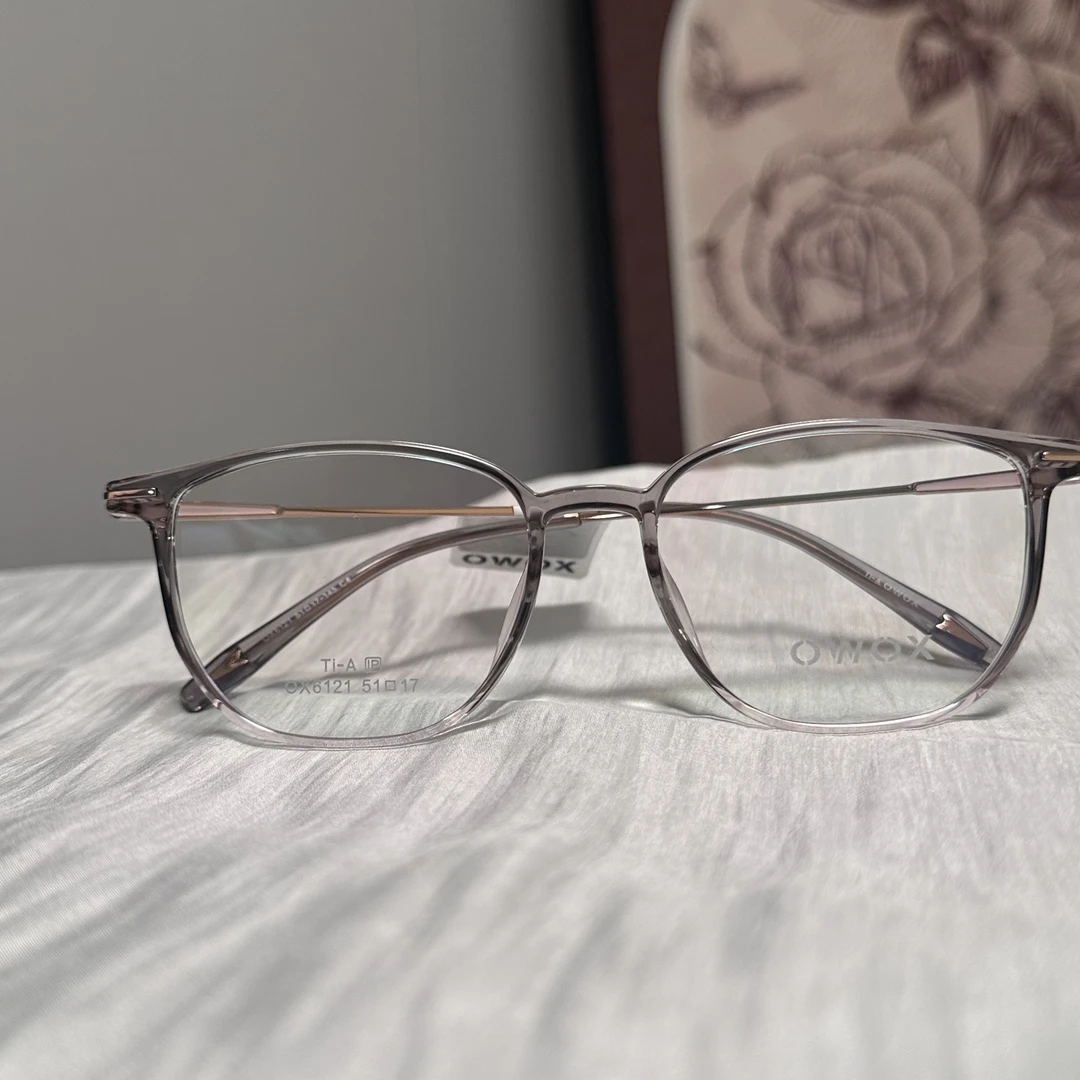 【莱特】春夏氛围感眼镜框ins风透灰粉色可做度数近视远视散光