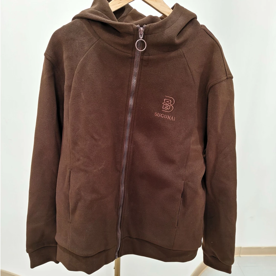 W2099常规款加厚保暖长袖棉服上衣连帽带帽厚款