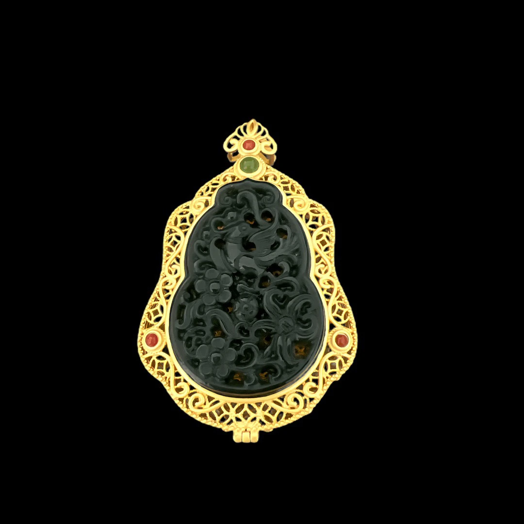 F4363和田玉吊坠孤品