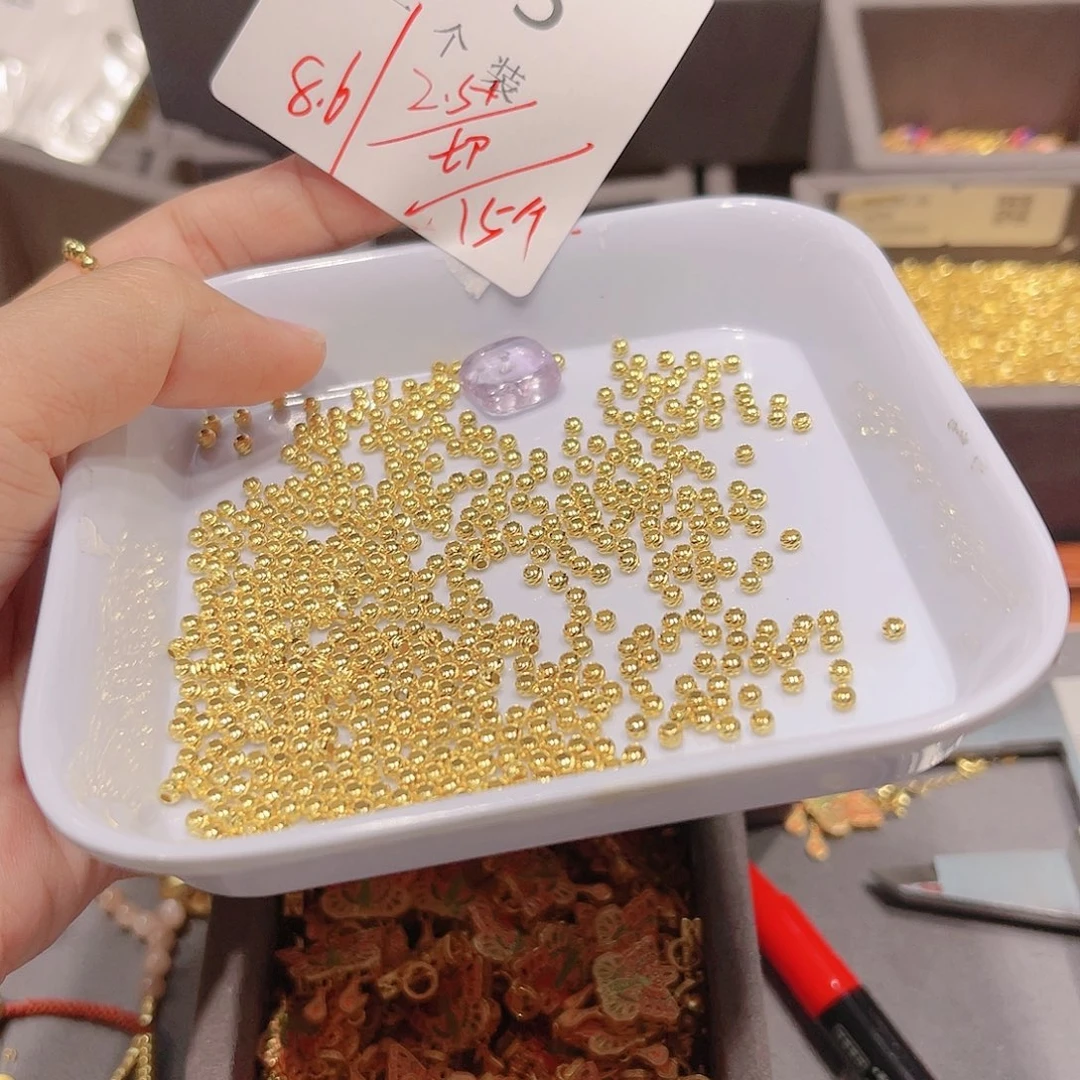 紫晶珠宝半成品银S925镀金镶嵌75