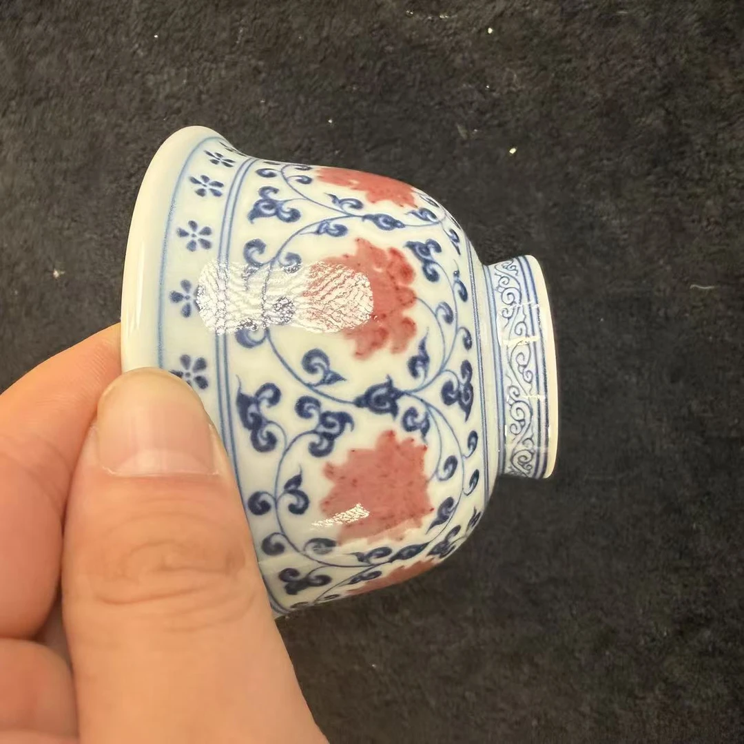 云巅汇 福利 青花釉里红缠枝大压手杯2