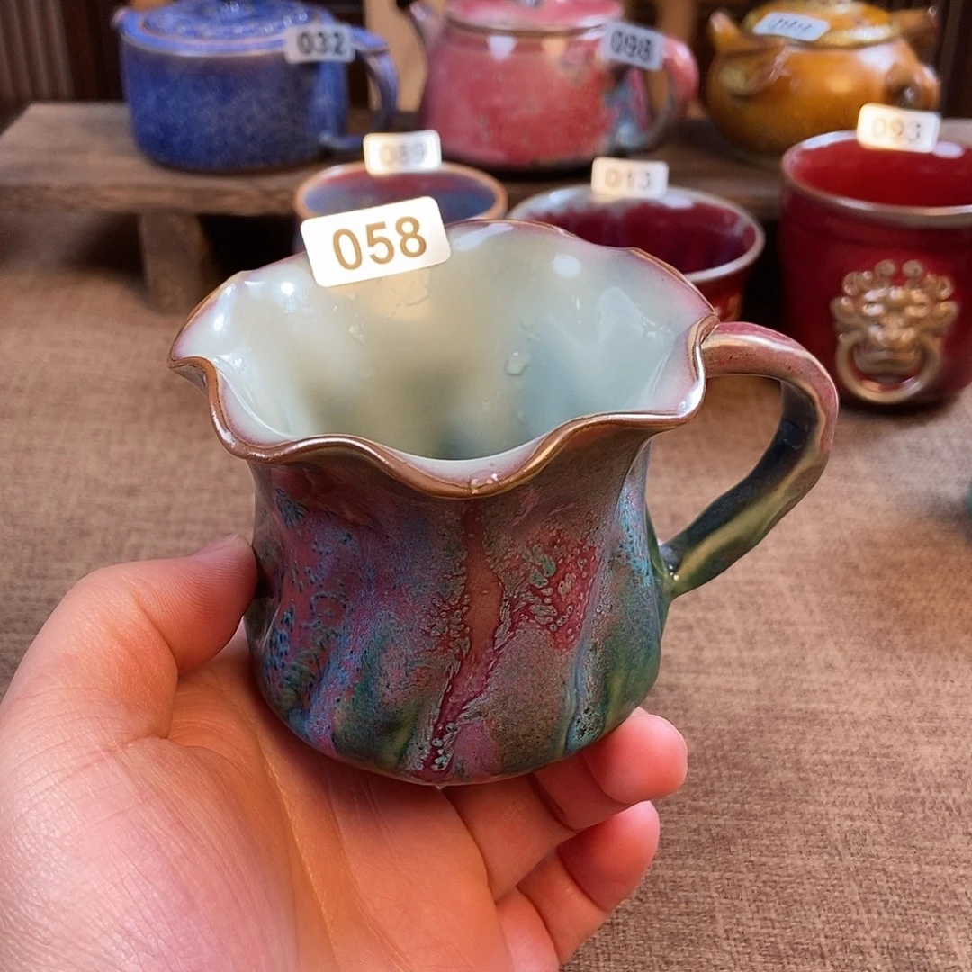 摆件半**禅钧瓷主人杯杯