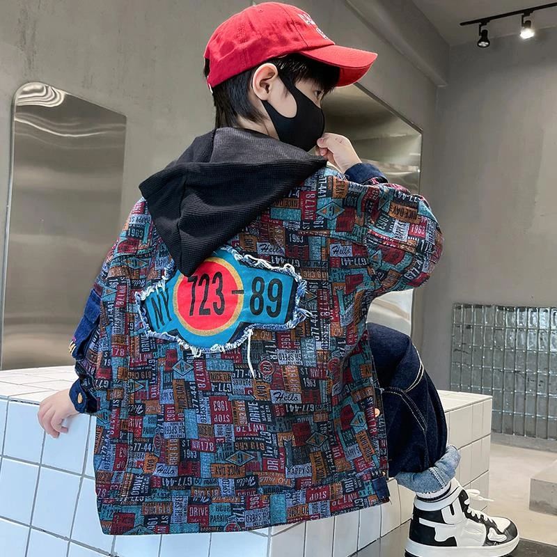 儿童装男童春装外套2025新款春秋款男孩牛仔衣服酷帅春季中大童潮