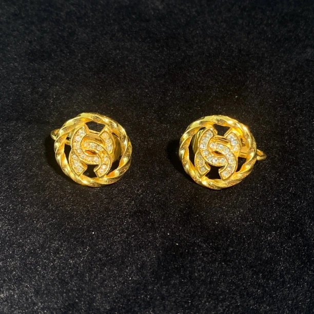 95新 LL中古 vintage Chanel香奈儿复古经典耳饰