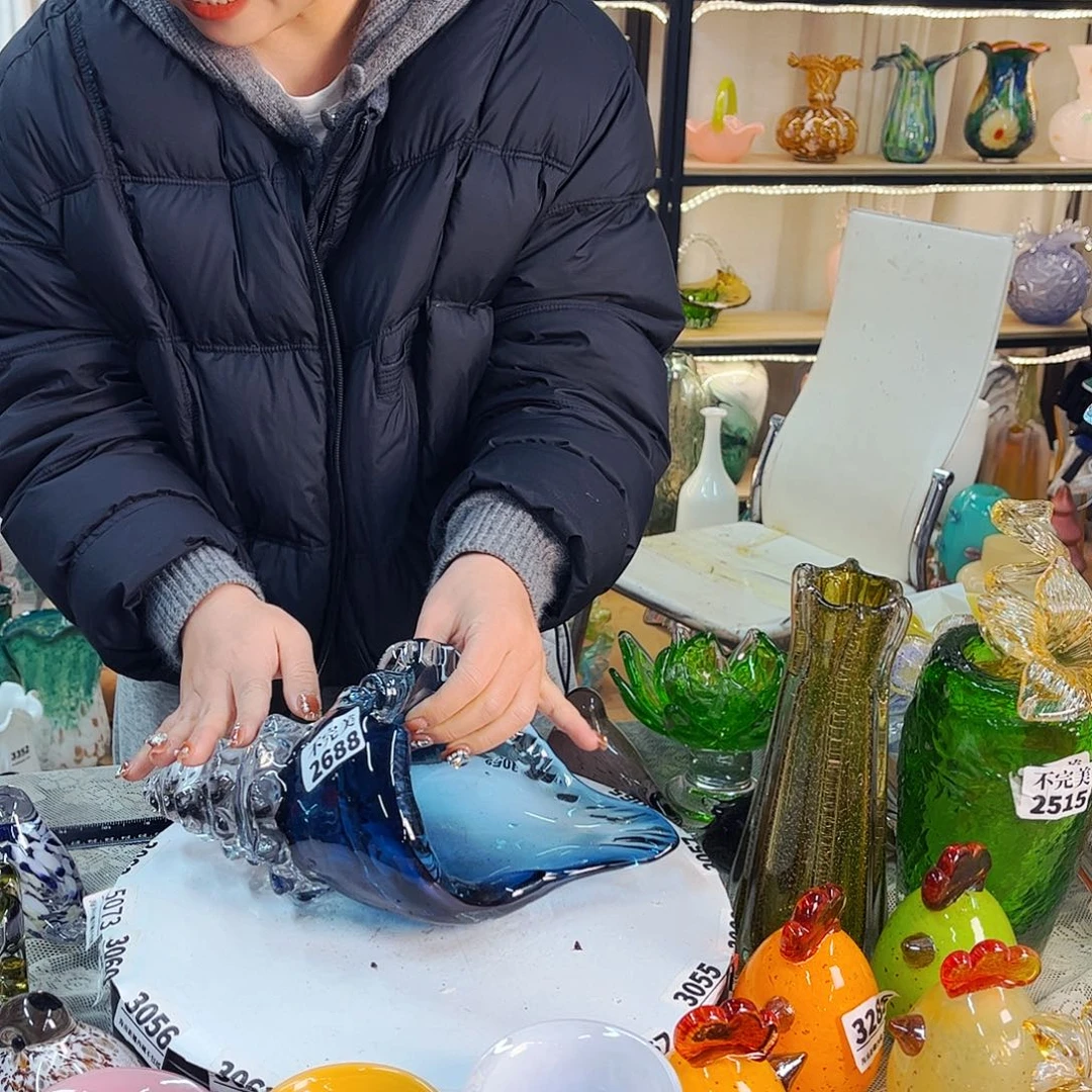 家悦美居琉璃花瓶摆件