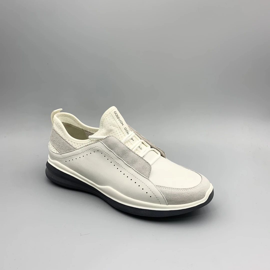 新款轻质厚底系带男士真皮鞋休闲鞋C367