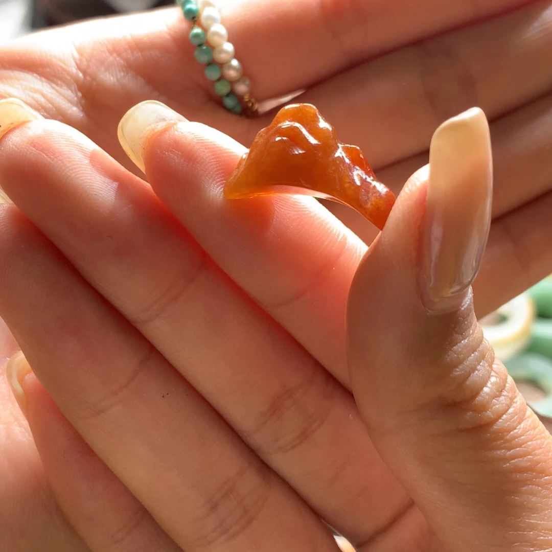 定制翡翠未镶嵌D*k翡翠红山20.10.9mm