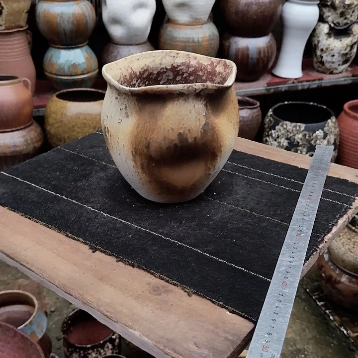 紫砂花盆高度19口径18