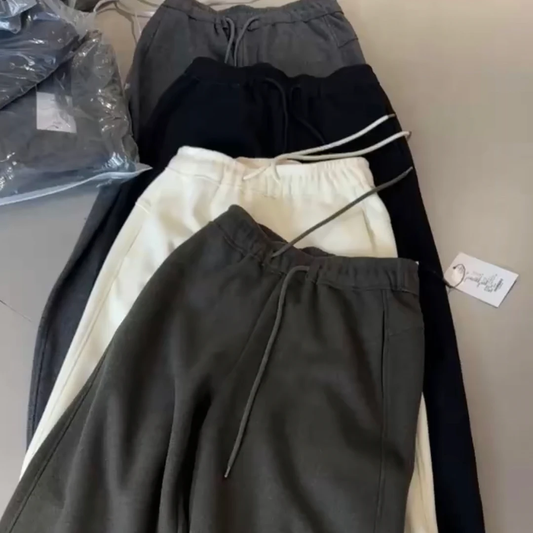 2025冬季新款《传奇大牌直筒裤》118抽绳高腰直筒裤宽松百搭休闲裤