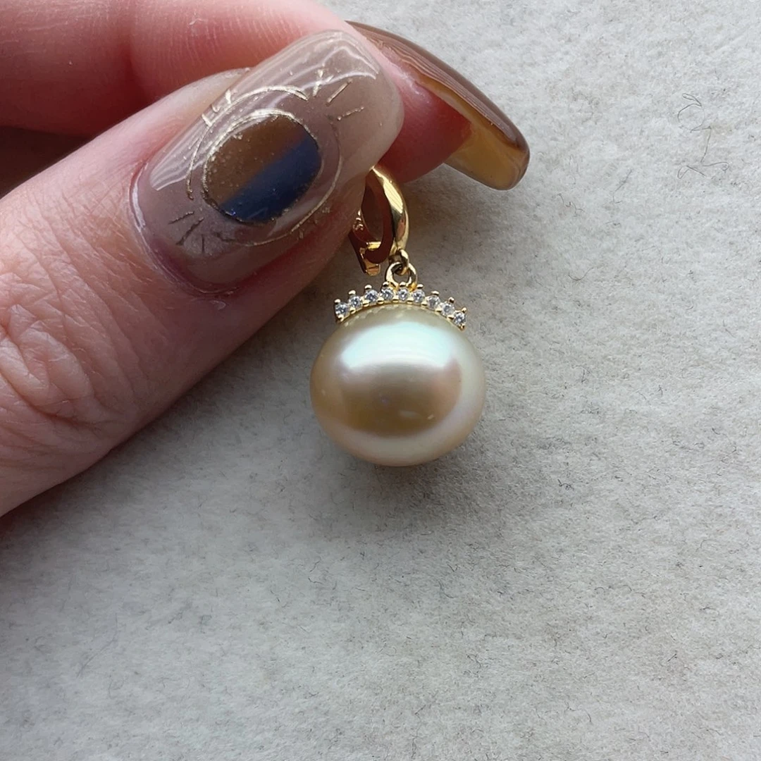 海水珍珠吊坠73银S925镶嵌