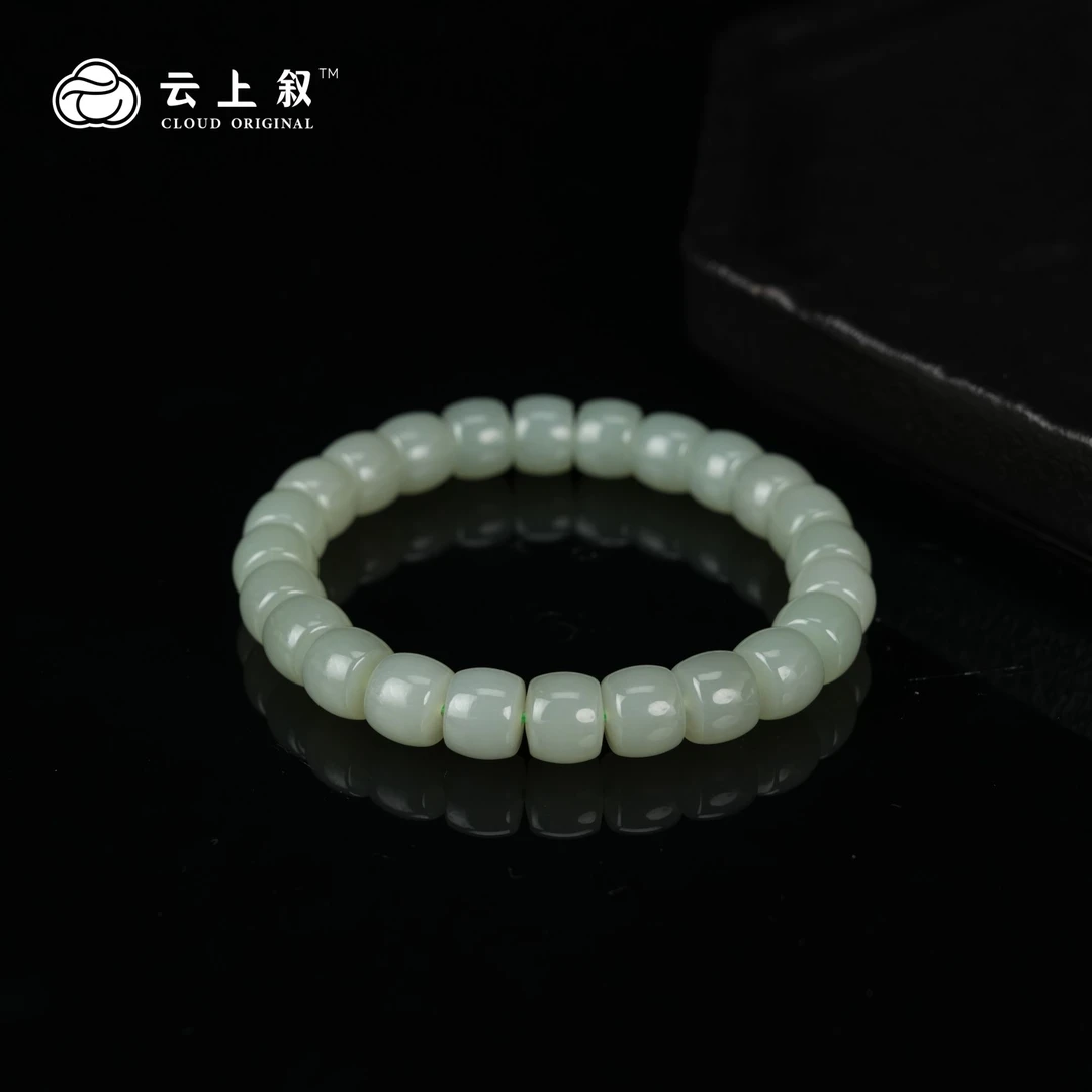 【云上叙】21 QJD017V4971 和田玉单圈手串-多样性发一件