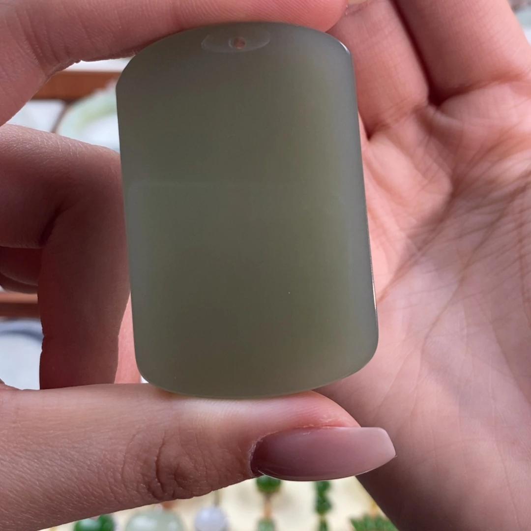 和田玉未镶嵌手镯青海高冰晴水平安无事牌