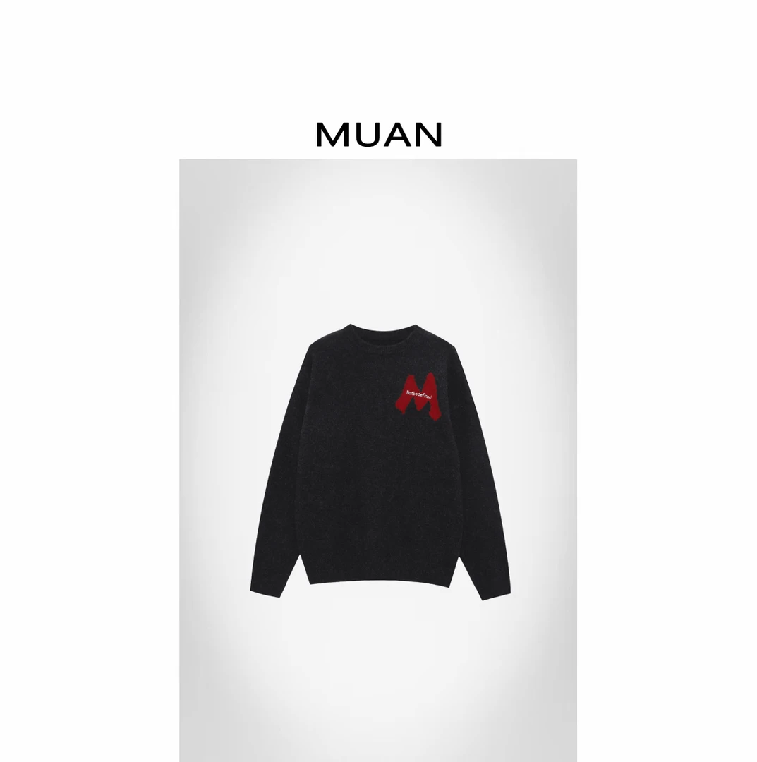 木岸MUAN：《飞轮海毛衣》定制320克100羊毛宽松毛衣女D-ZZ-25010