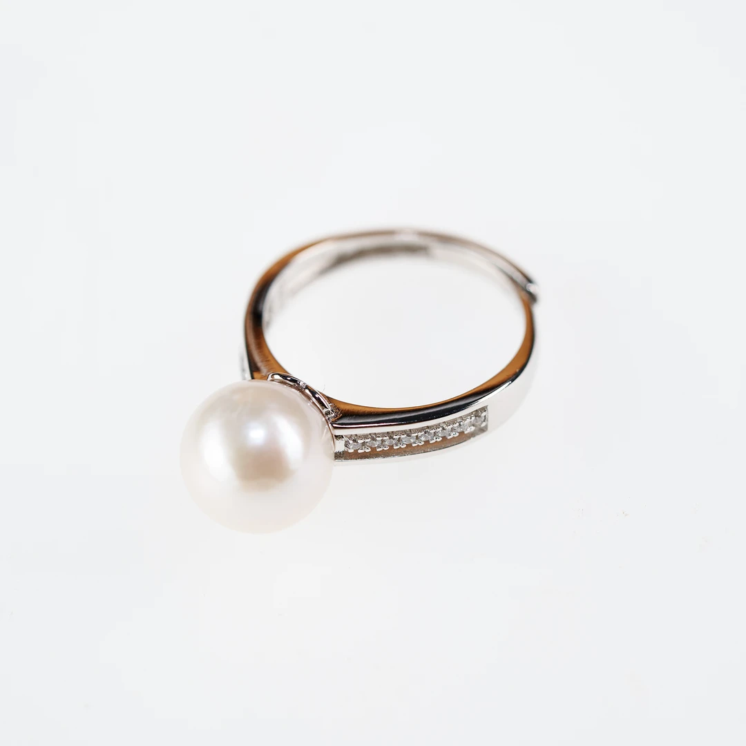 心曼尼【馨姐宠粉】H.MP289 S925银 淡水白珠设计款戒指10-11mm