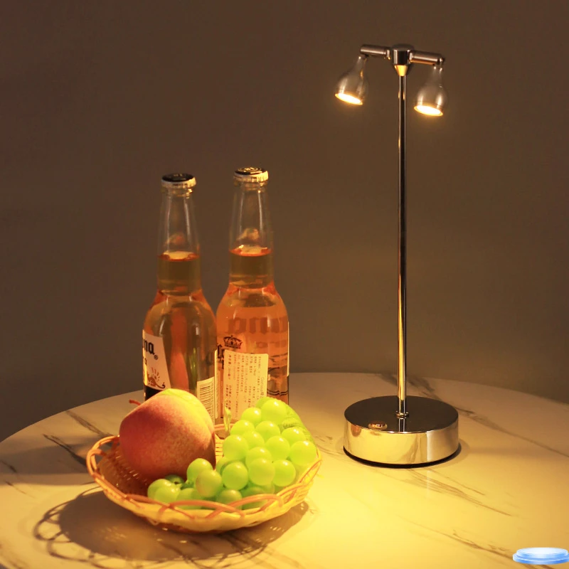 led充电酒吧台灯高杆咖啡厅餐厅清吧服务发光卡座酒吧桌灯小夜灯