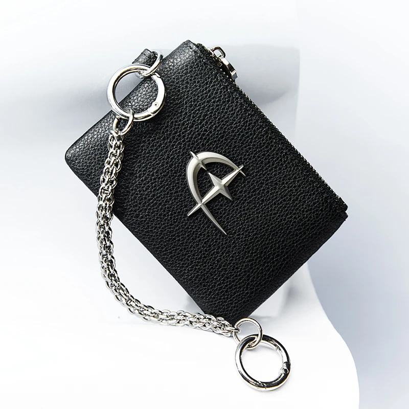 时尚星月荔枝纹卡包