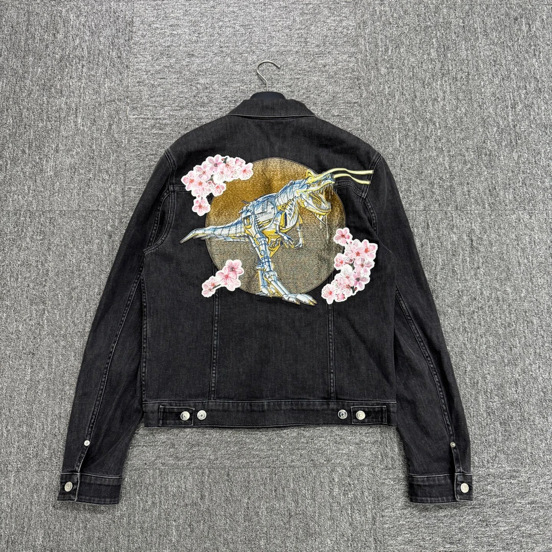 99新 DIOR/迪奥 Dior 空山基刺绣牛仔夹克/52码/99新/15142