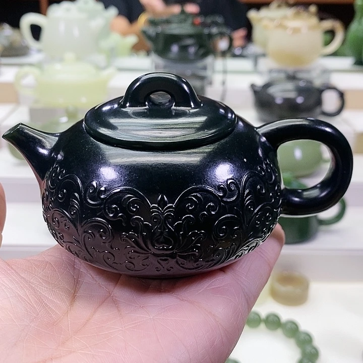 未镶嵌和田玉挂件茶壶180m l