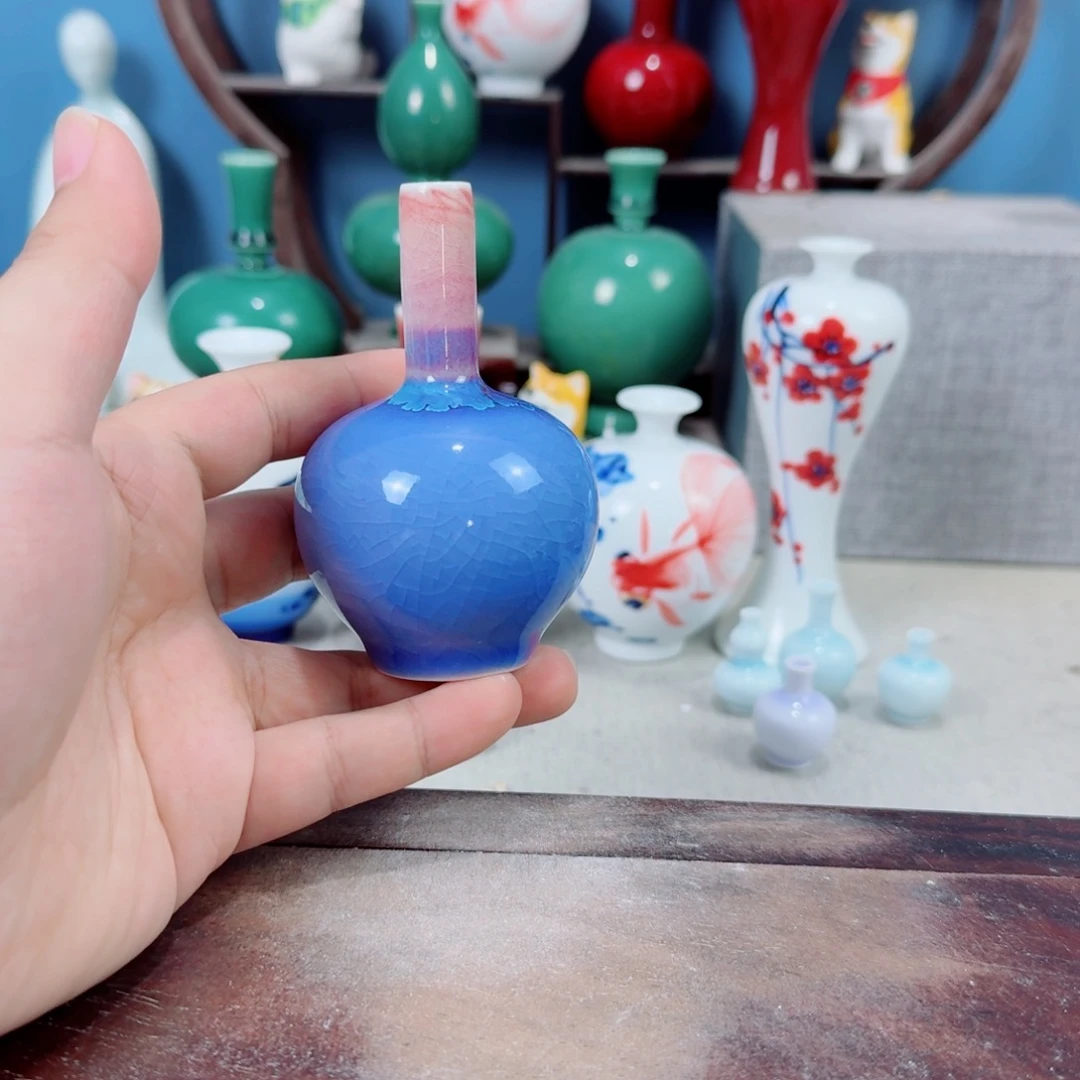 陶瓷手工小花器摆件