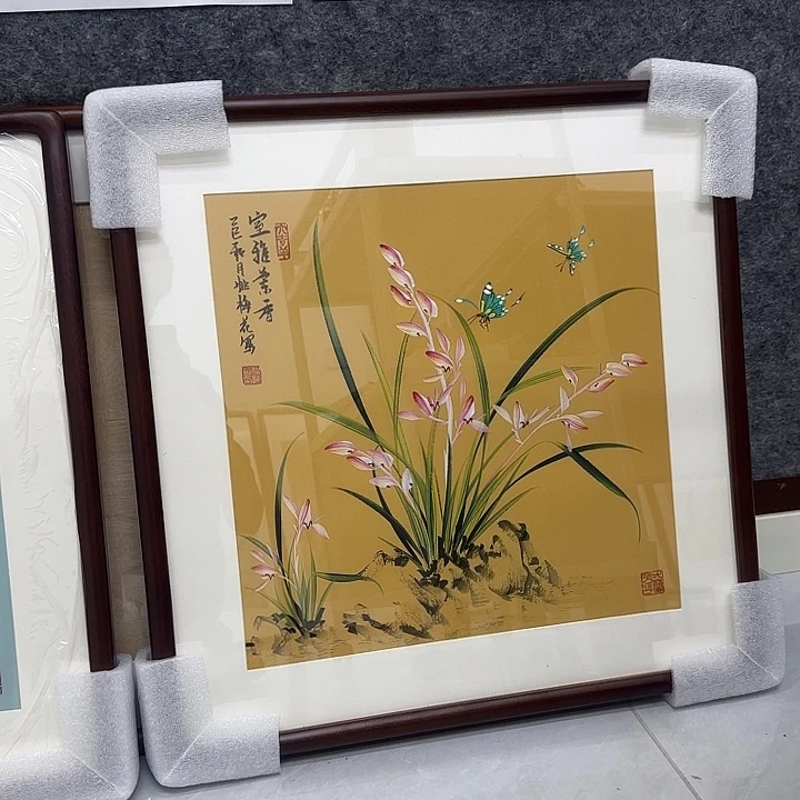 国画国画立体兰花