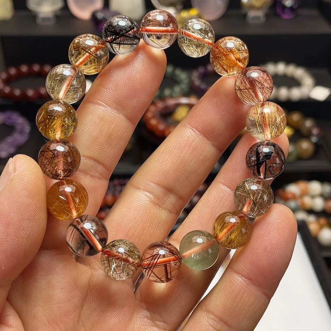 水晶手链未镶嵌彩发晶