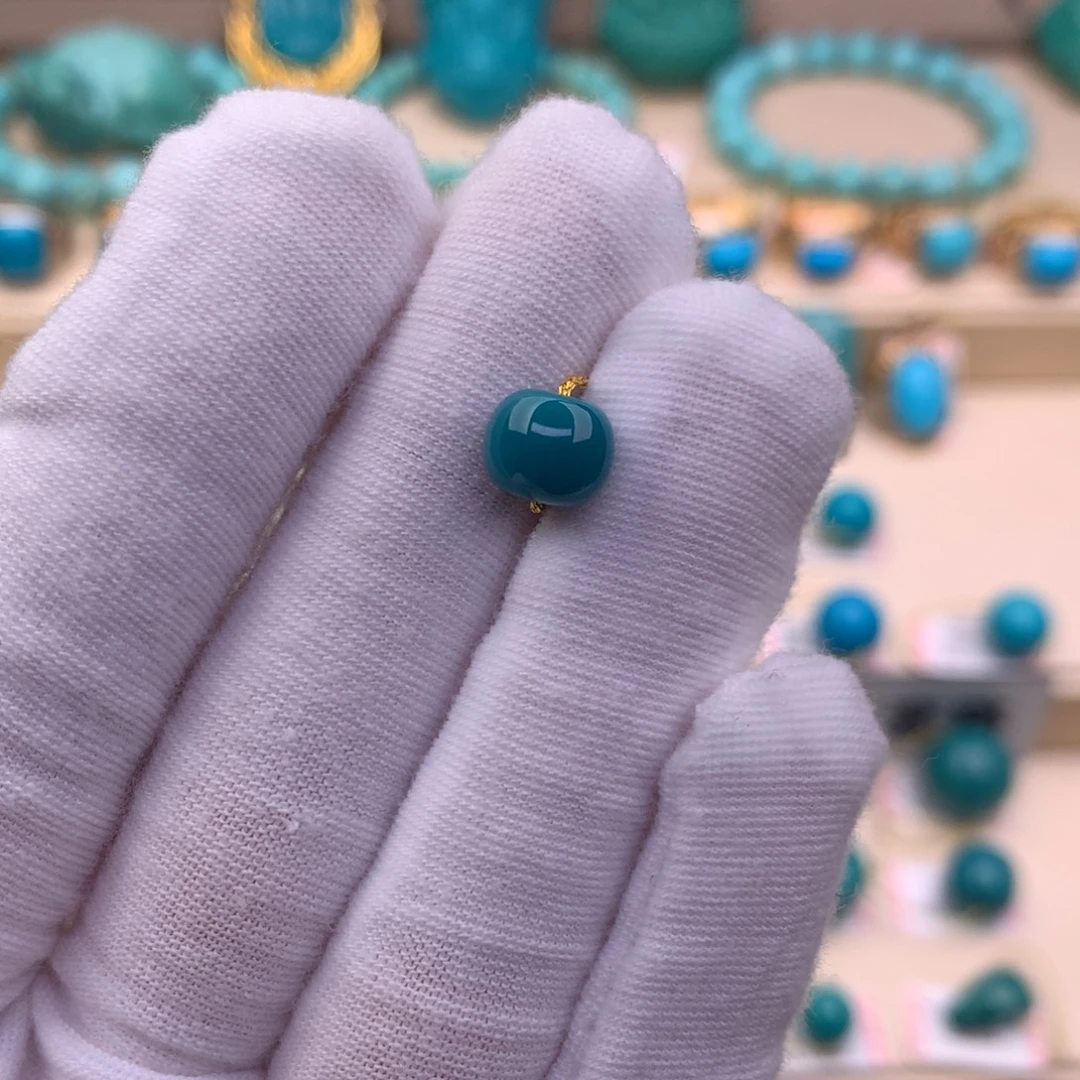 绿松石未镶嵌珠宝奇石8×6.5