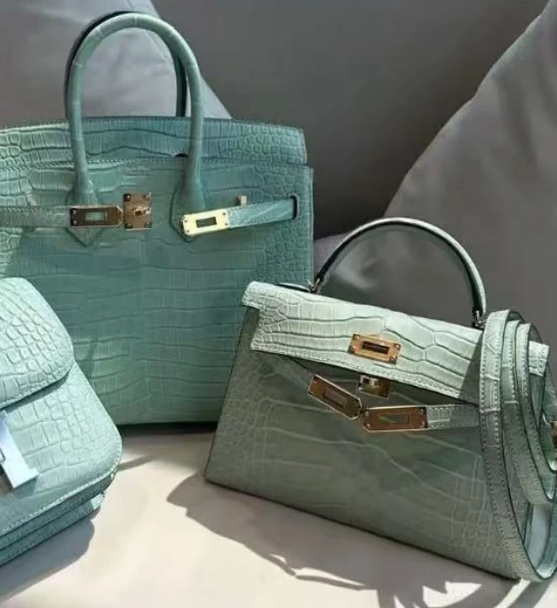 【福利开箱活动1】SISI原创设计高定真皮时尚百搭女包! 22EP-lanbai