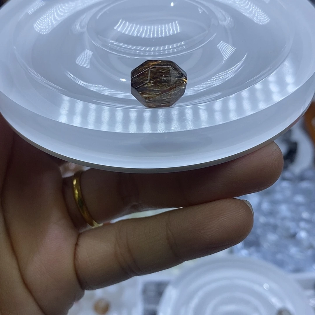 烟晶手链银S925镶嵌天然水晶定制打孔不退不换