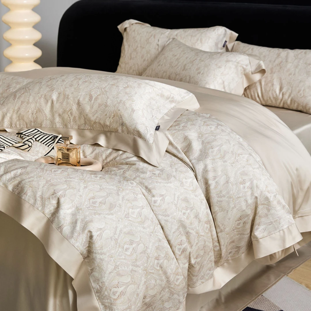 高档100S全棉四件套轻奢100%纯棉丝滑裸睡被套被罩床单床上用品