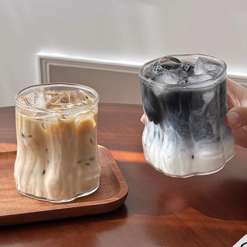 Dirty咖啡杯冰美式复古日式高硼硅透明玻璃杯拿铁杯子小众高级感