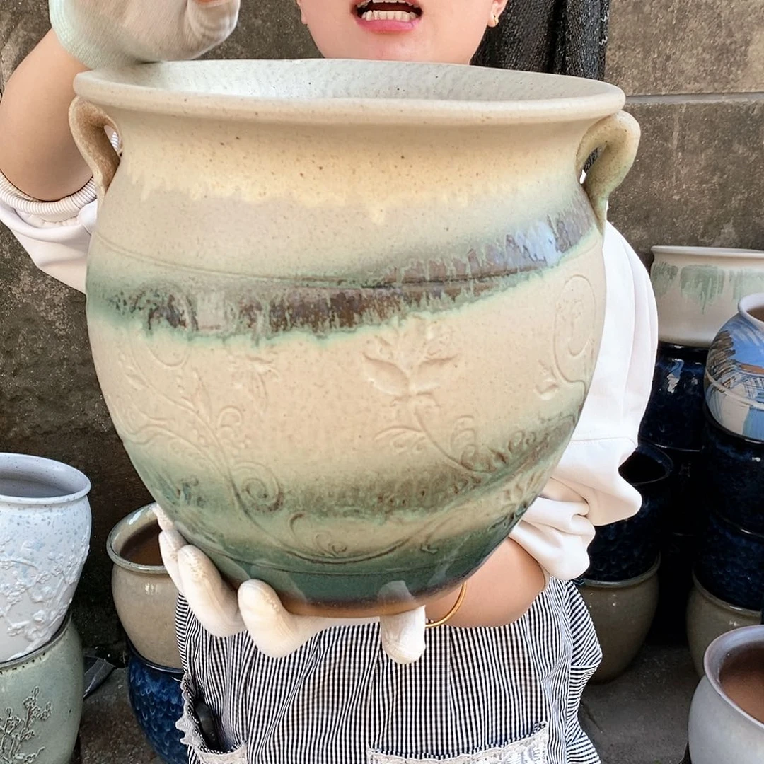 紫砂花盆正品口25高25