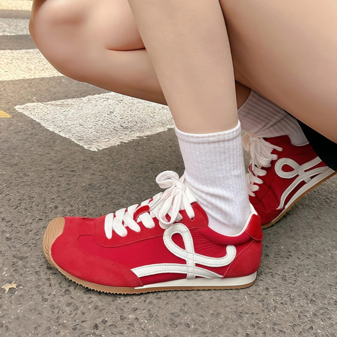 【宅虫】shoeshop经典款休闲撞色系带拼接内增高德训鞋休闲鞋低帮