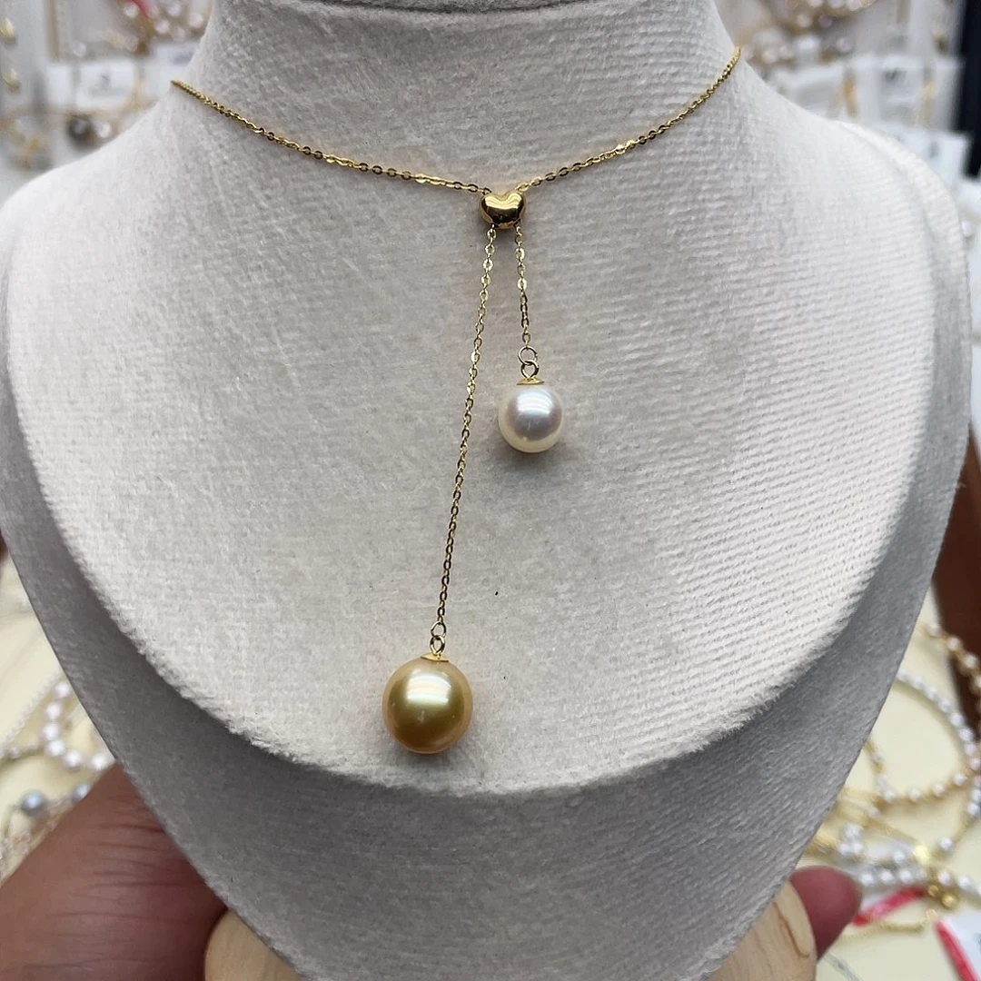 18K金镶嵌颈饰海水珍珠