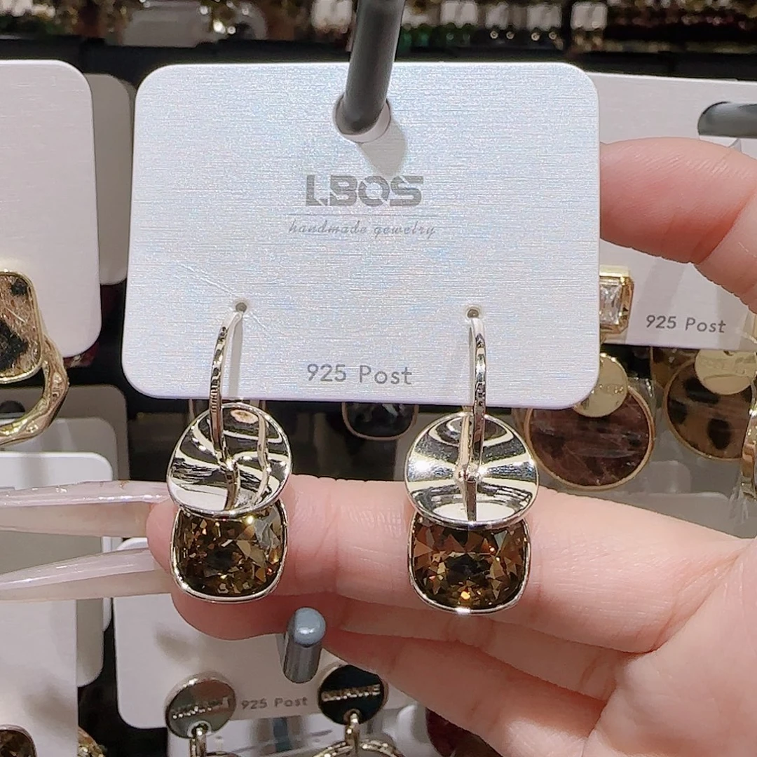 锆石铜合金925银耳环