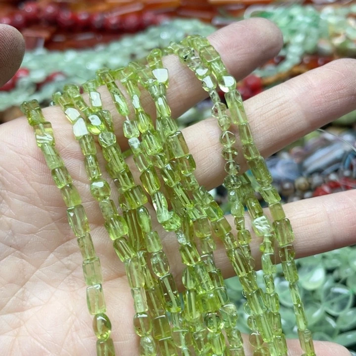 玛瑙/玉髓合金珠宝半成品一条橄榄石碎石