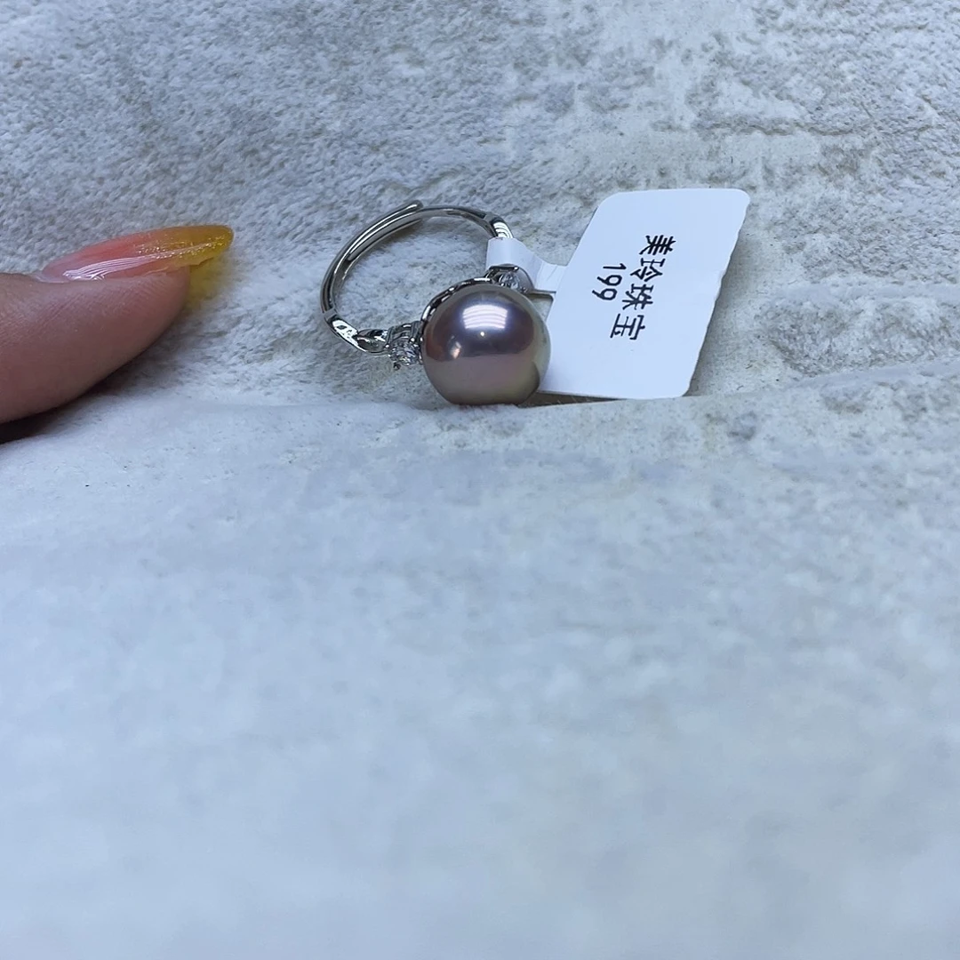 戒指淡水珍珠银S925镶嵌