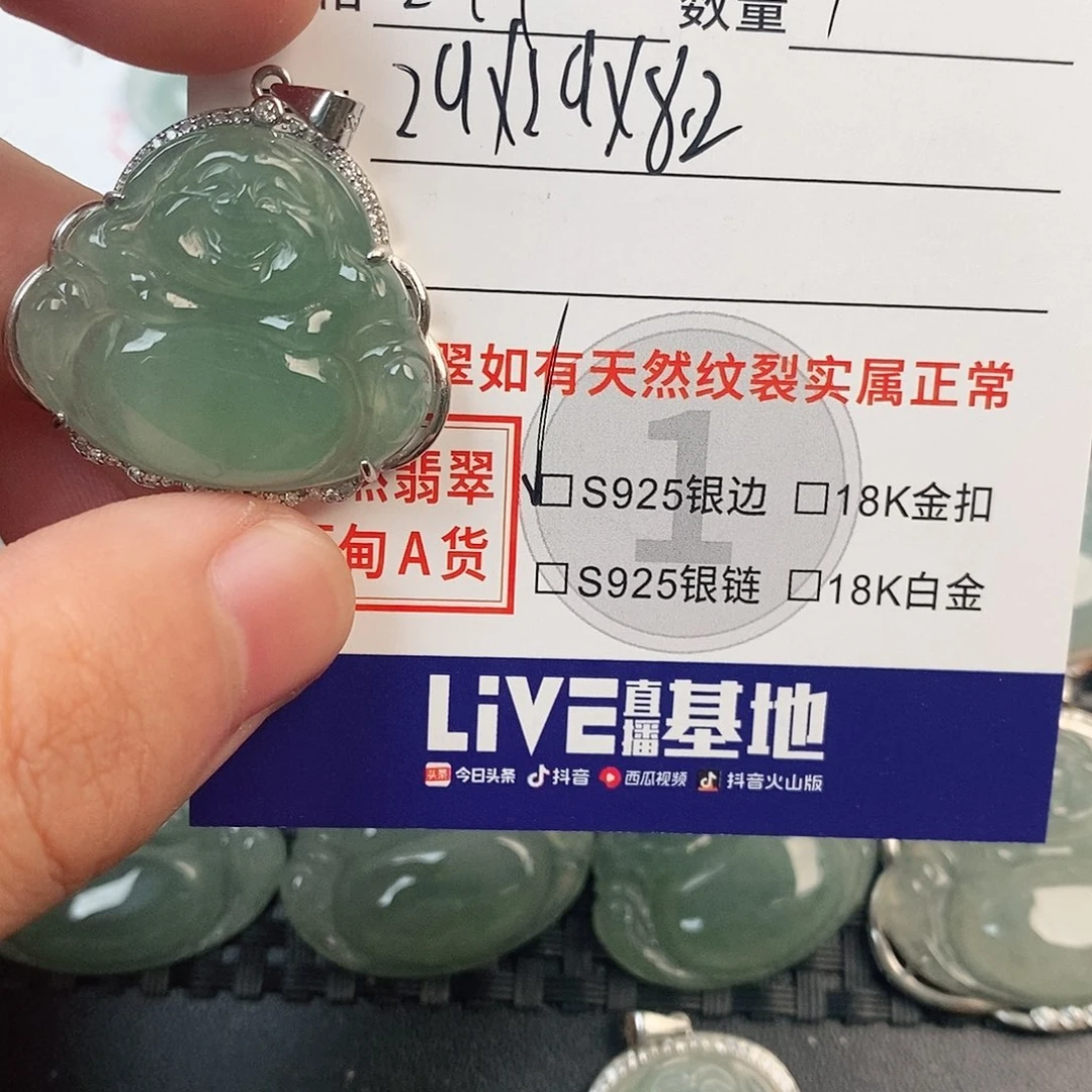 翡翠银S925镶嵌颈饰