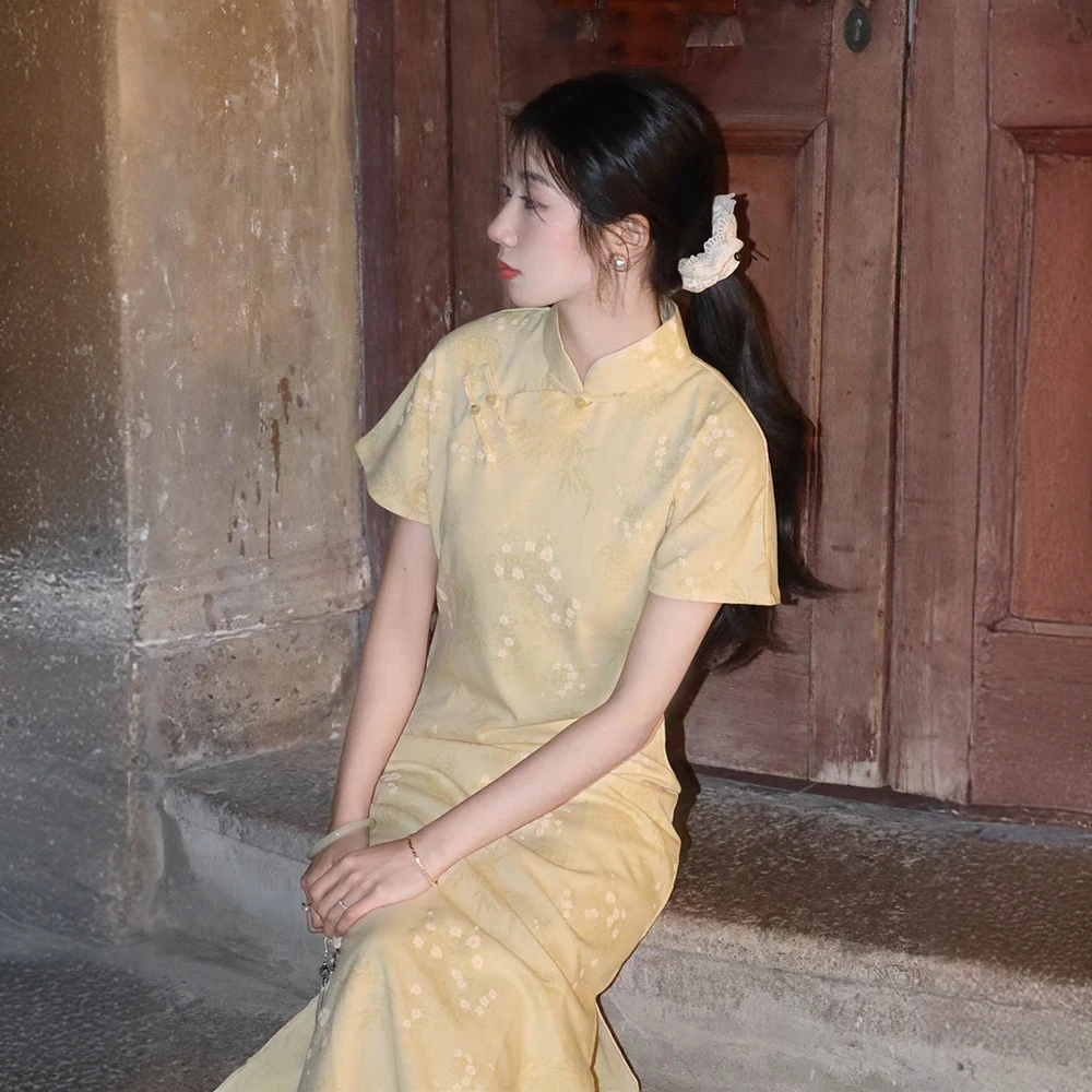 【夏季-新款】2025新款古法全开襟日常春夏气质新新中式改良旗袍