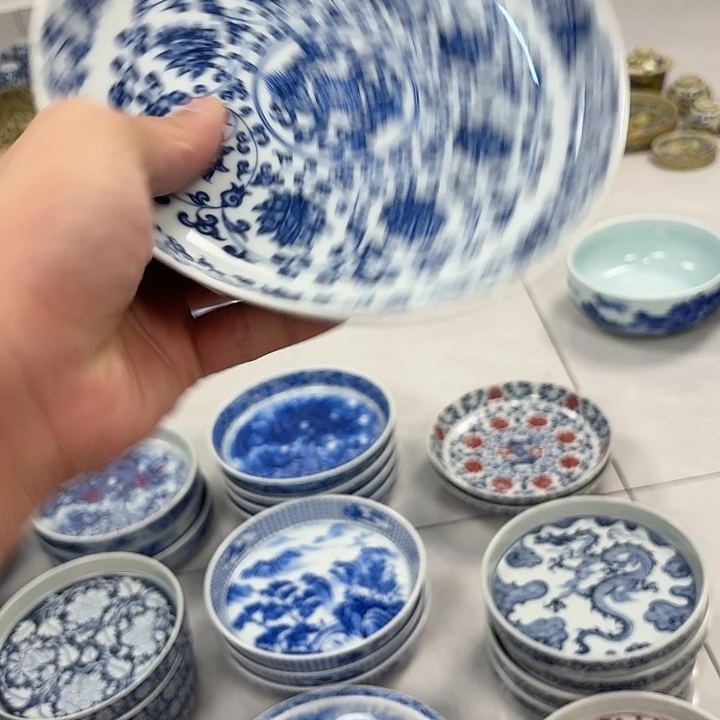 瓷片青花缠枝莲大胡乘景德镇