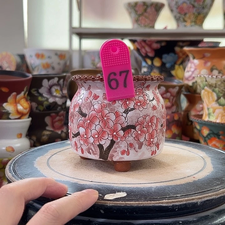 景德镇陶瓷幸运花盆