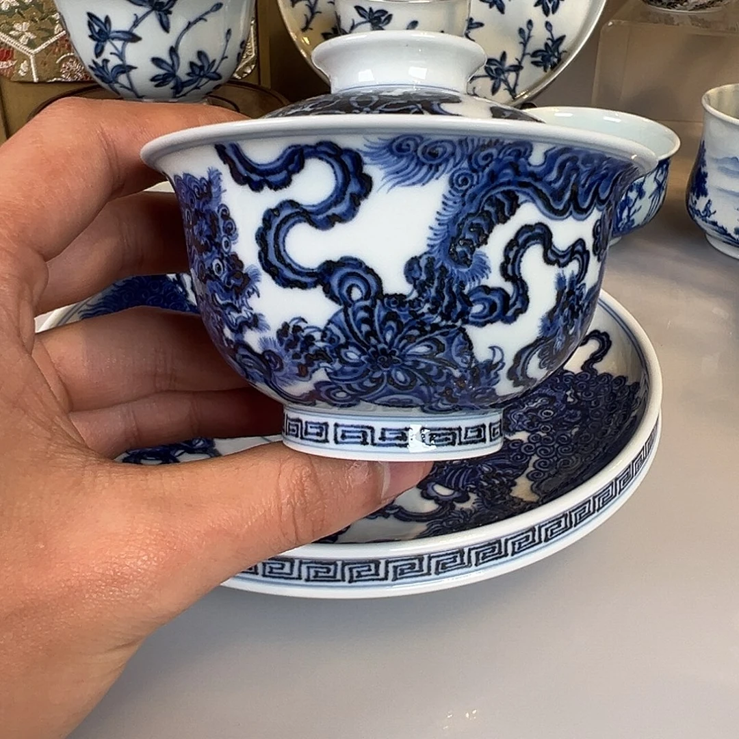 杯子松风馆狮子盖碗