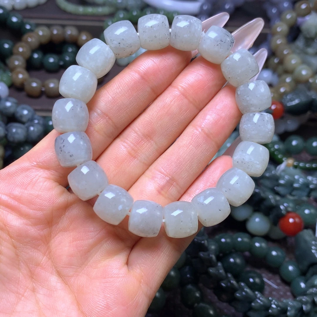 和田玉未镶嵌手串卡12