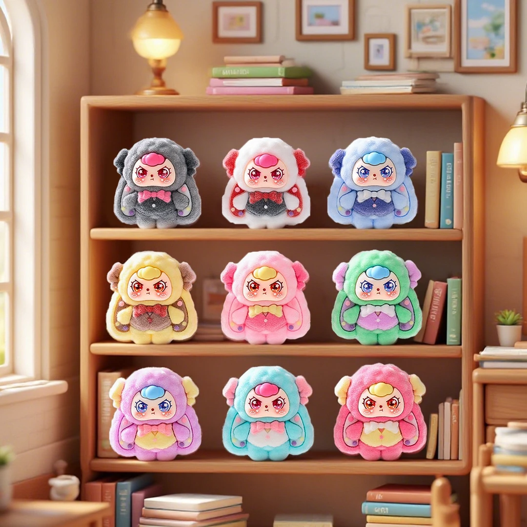 娃三岁萌粒植绒多巴胺拼色小熊车载摆件DIY装饰