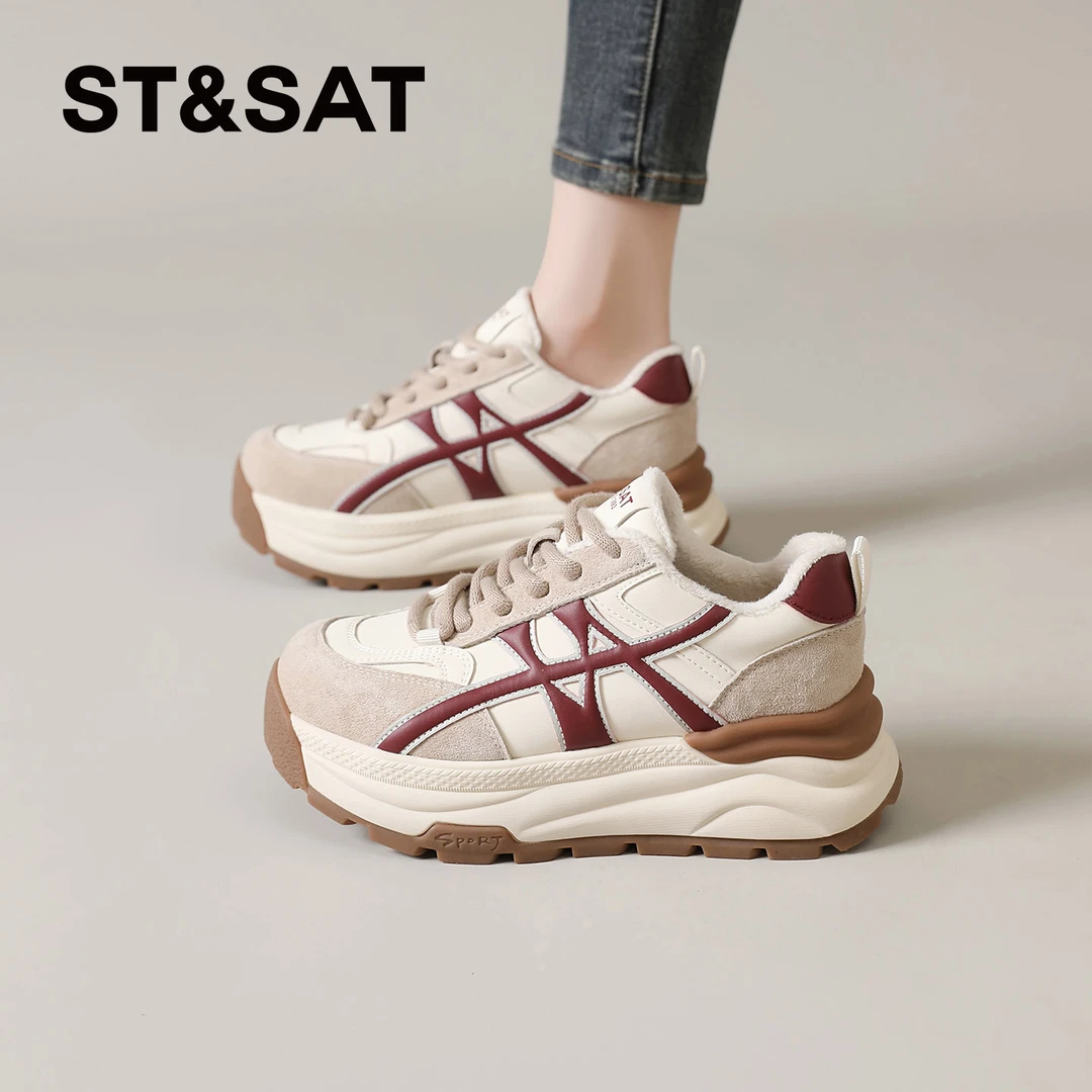 星期六爆款加绒超火阿甘鞋女款2025新款冬季保暖棉鞋巨好看德训鞋